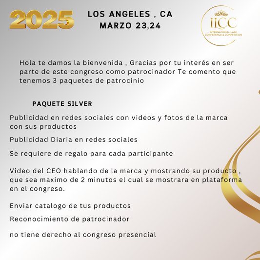 SPONSOR SILVER / INTERNATIONAL LASH CONFERENCE & COMPETITION MARCH 23TH, 24TH , 2025 / LOS ANGELES ,CA